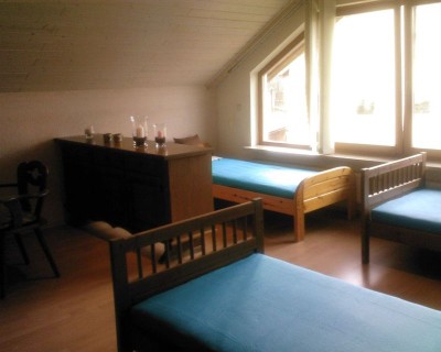 Blick auf die Betten