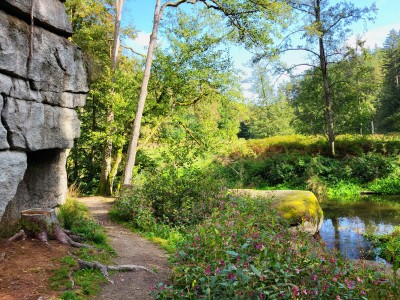 Felsen und Fluss